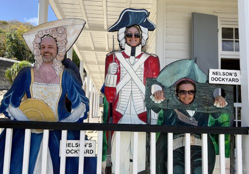 230726 Godric Ros and Cate in Nelsons dockyard