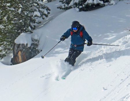 Jono in fresh snow in Les Arcs