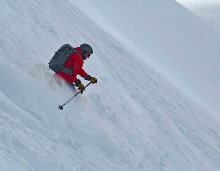 David descends the steep face