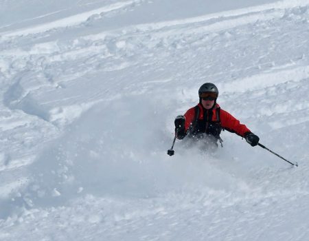 Nick in waist deep powder