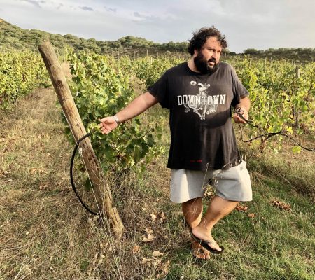 Gianluca, the vineyard owner, explains the philosophy behind his winemaking