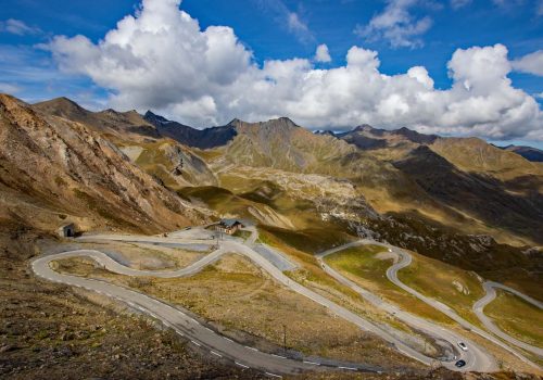 The winding road to the Col du Galibier
